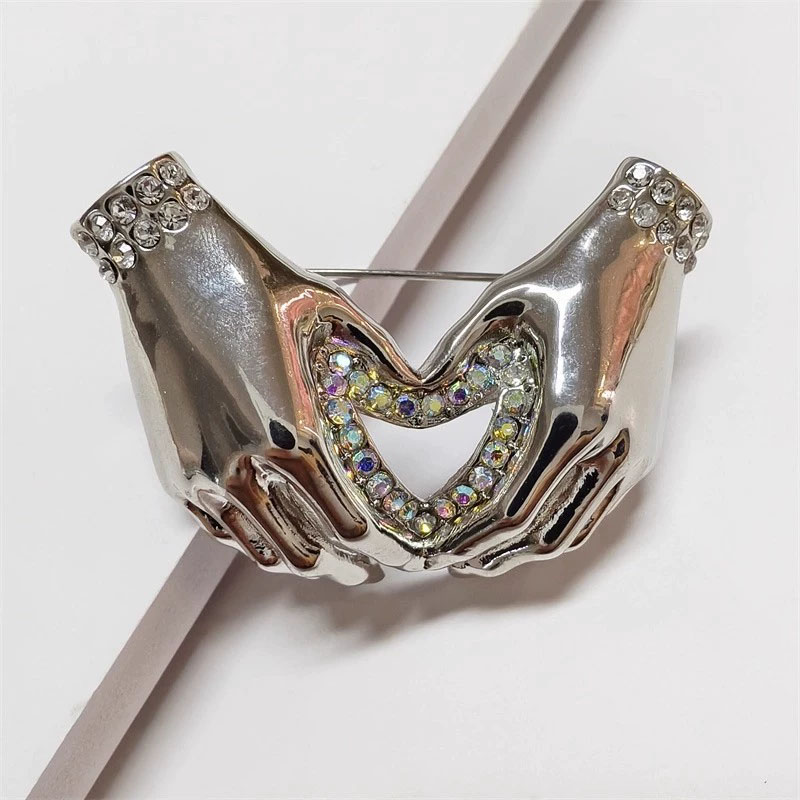 Chic Simple Rhinestone Love He - Women Fashion Pose ulasan dan harga