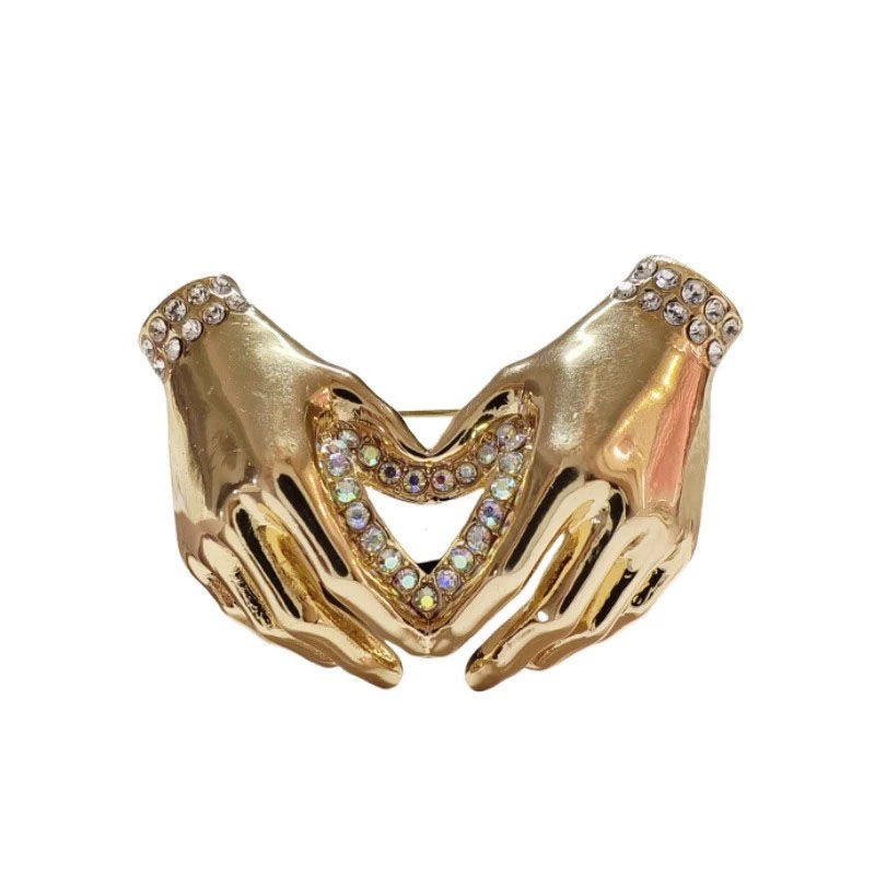 Chic Simple Rhinestone Love He - Women Fashion Pose ulasan dan harga