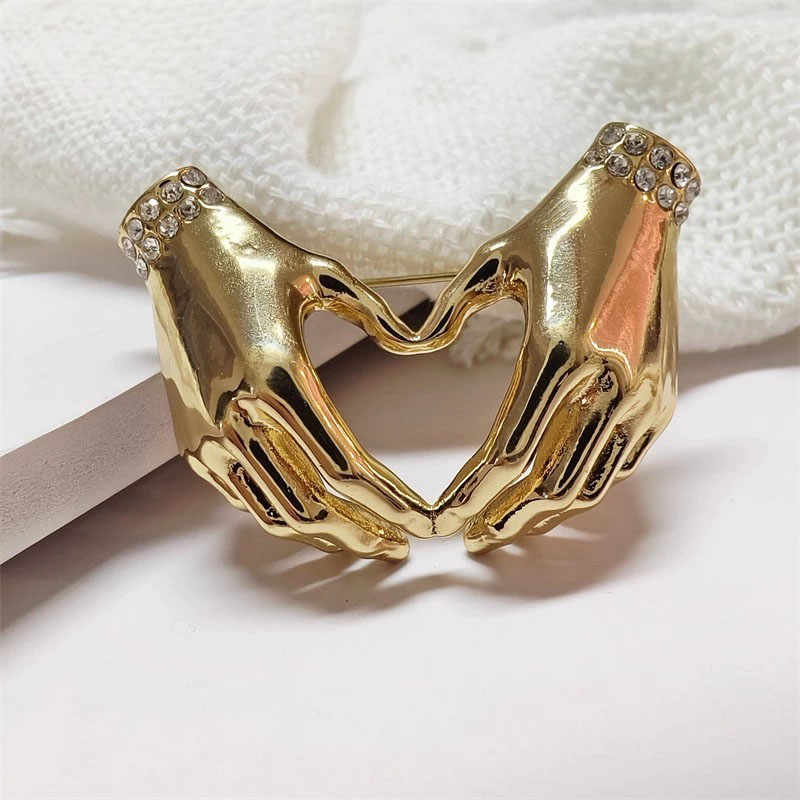Chic Simple Rhinestone Love He - Women Fashion Pose ulasan dan harga