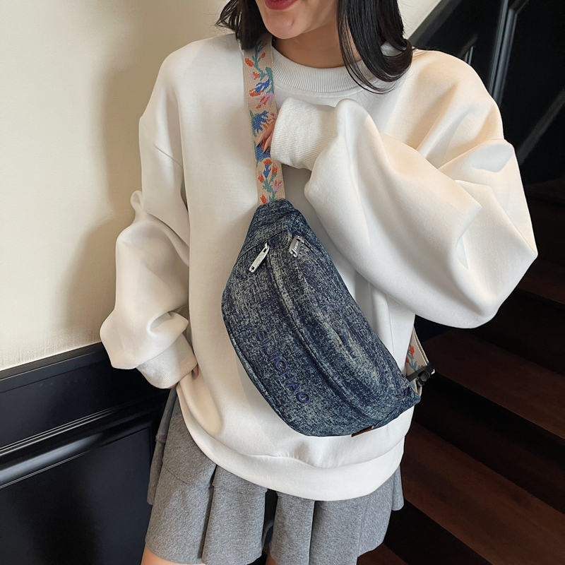 Denim Blue Chest Bags For Wome - Women'S Fashion Boutique ulasan dan harga